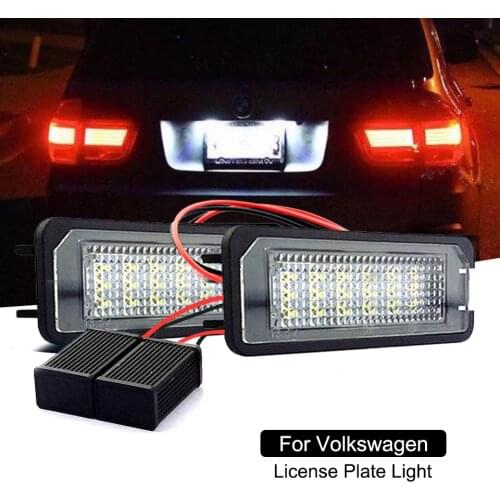 License Plate Light MK5 MK6 MK7 Golf 5 6 7 car numer lamp Canbus LED For Volkswagen PASSAT CC PHAETON LUPO EOS Polo BEETLE Xenon