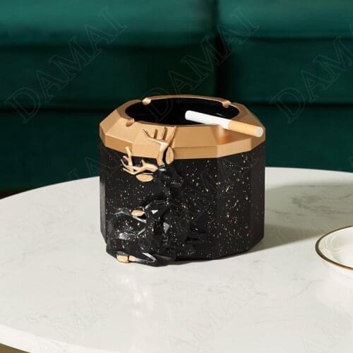 Elk Resin Ashtray Tobacco Tank Jewelry Makeup Brush Pen Sundries Storage Cylinder Desktop Coffee Table Decoration Supplies