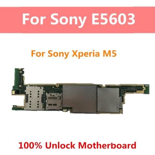 Motherboard For Sony Xperia M5 E5603 With Android System Logic Board For Sony Xperia M5 E5603 With Chips 100% Unlock Mainboard