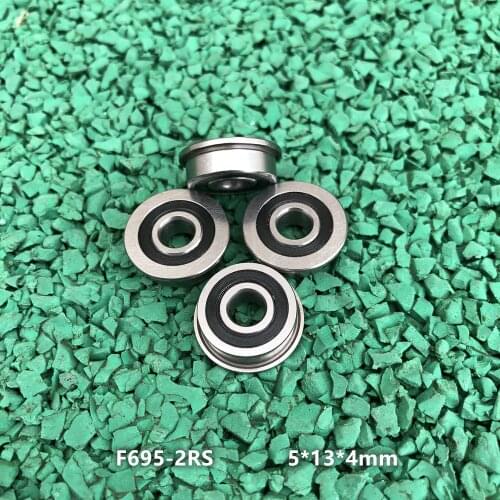 50/100pcs F695-2RS Bearing 5*13*4 mm ABEC-7 Flanged Miniature F695 RS F695RS Ball Bearings For VORON Mobius 2/3 3D Print
