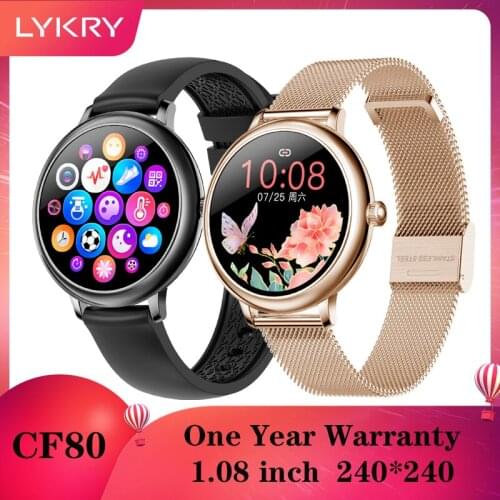 LYKRY Fashion Womens Smart Watch Luxurious Smartwatch Women For Android Apple, Christmas Gift For Wife Girlfriend Lover