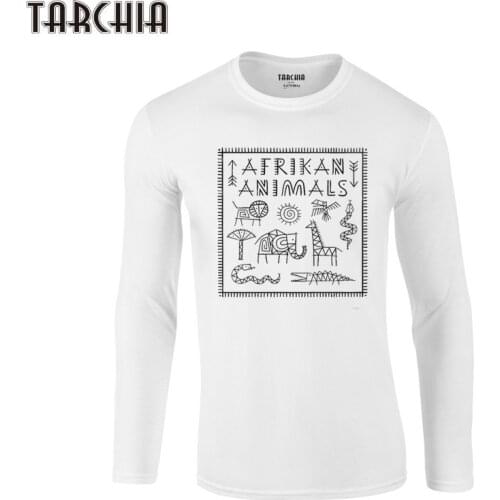 TARCHIA 2021 Print Shirt Homme Slim Fit Brand Mens Different African T-Shirt New Cotton Tops Men Tee Long Sleeve Fun Autumn