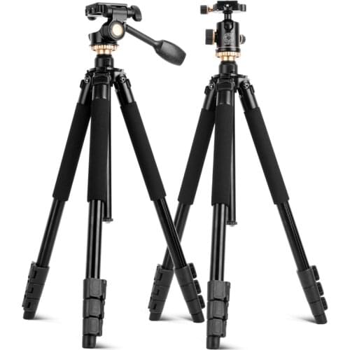 QZSD Q338 Professional Portable Travel Aluminum Camera Tripod&Pan Head for SLR DSLR Digital Camera