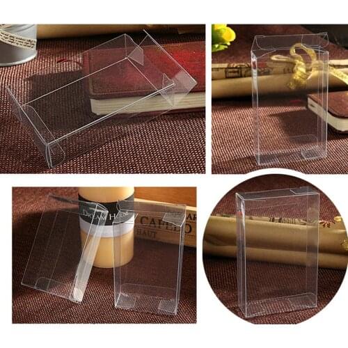 100pc 2.8xWxH Jewelry Gift Box Clear Boxes Plastic Box Transparent Storage Pvc Box Packaging Display Pvc Boxen For Wed/christmas