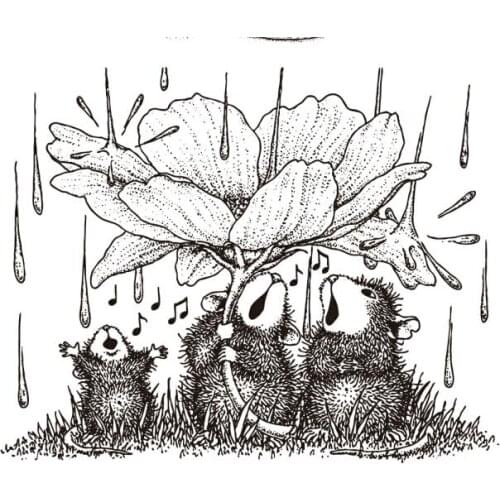 Cartoon mouse Transparent Clear Silicone Stamp/Seal for DIY scrapbooking/photo album Decorative clear stamp sheets A1801