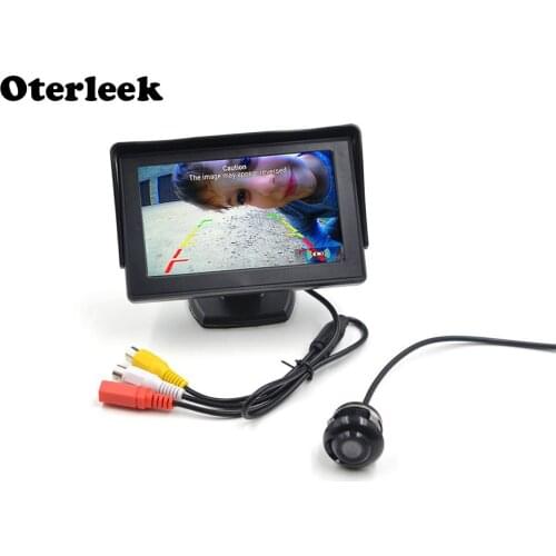 Backup Camera and Monitor Kit for Car/Vehicle/Truck Waterproof Night Vision License Plate Rear View Camera Optional 4.3 Display