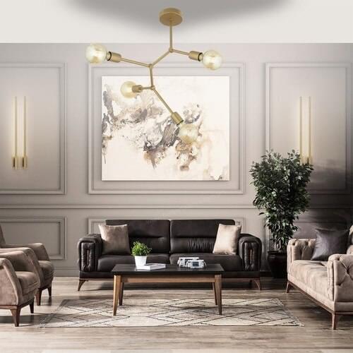 4'lü Tumbled Chandelier