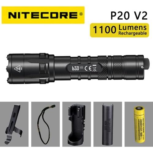 NITECORE P20 v2 1100 Lumen CREE XP-L2 V6 LED Law Enforcement Military Outdoor High Performance Tactical Flashlight