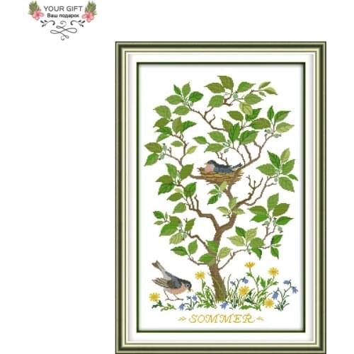Your Gift D942 14CT 11CT Counted and Stamped Home Decor The Bird Nest Needlework Needlepoint Embroidery DIY Cross Stitch kits