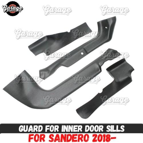 Guards of inner door sills for Renault / Dacia Sandero 2018- ABS plastic accessories protect of carpet car styling tuning