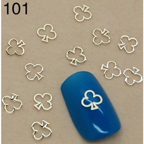 K101 Plum Poker Golden Metal Nail Art Jewelry Nail Decoration Tiny Slice Metal Stud Accessories