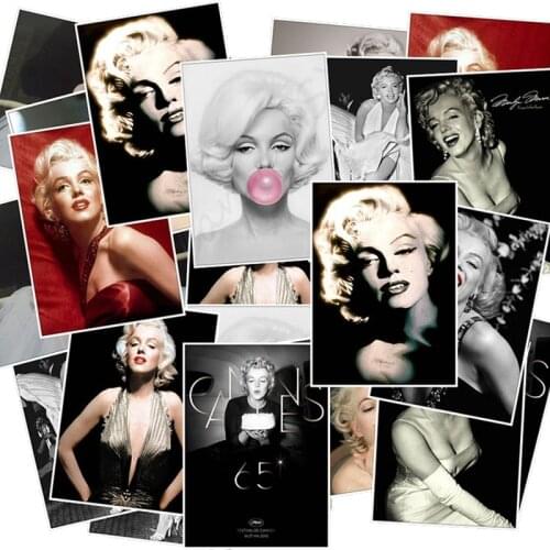 25PCS Beautiful Actress Marilyn Monroe Waterproof Stationery Pvc Sticker Skateboard Suitcase Guitar Luggage For Kid Toy Sticker
