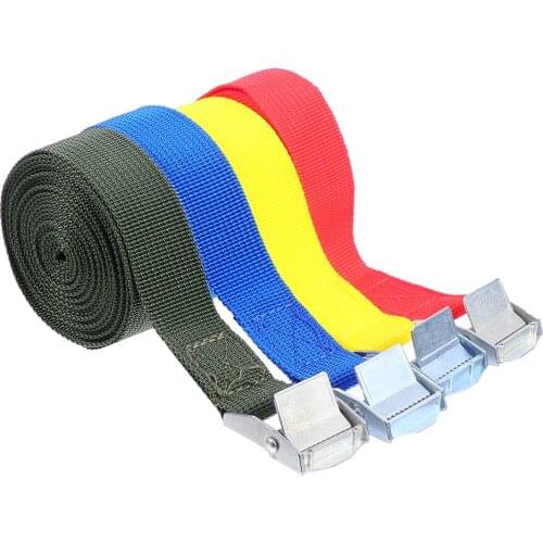 4Pcs Durable Tie Down Straps Practical Cargo Straps Useful Fastening Belt For Car Roof Rack, Van Or Trailer