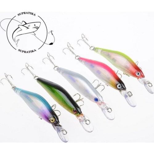 5Pcs/Lot Suspension Laser Minnow Lures Fishing Bait 10cm/11.5g Artificial Hard Pesca Isca With Hooks Wobblers For Sea Fishing