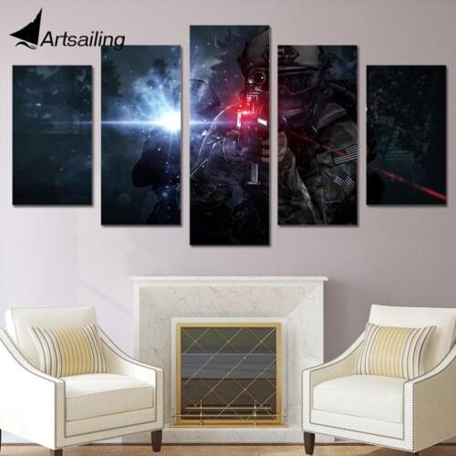 5 Piece Canvas Art Wall Art computer game poster Painting Picture Print Home Decor Living Room Poster Free shipping XA1231C