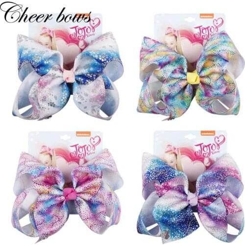 7 " Christmas Hair Bows For Girls Bling Snowflake Printed Hairgrips Handmade Kids Winter Headdress Hairbows Hair Accessories