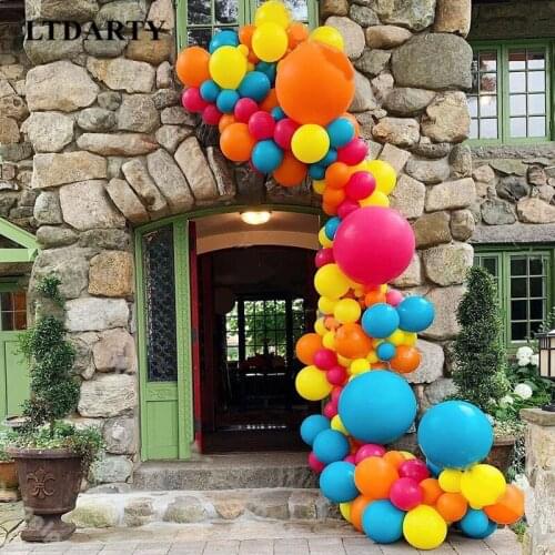 81pcs/10 inch latex balloons family party holiday celebration proposal baby birthday background decoration rose red yellow blue