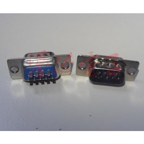 Db9 blue gum 9 core serial port plug db9 connector needles rs232