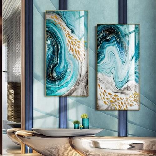 Abstract Gold Fish Poster and Print Canvas Painting Pictures Art Decorative Paintings Modern Wall Art Large Painting Home Decor