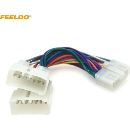 FEELDO Car Audio Radio 12pin Male To Female Plug Wire Harness Adapter For Suzuki Wagon R Audio DVD/CD Wiring Connector #HA3326
