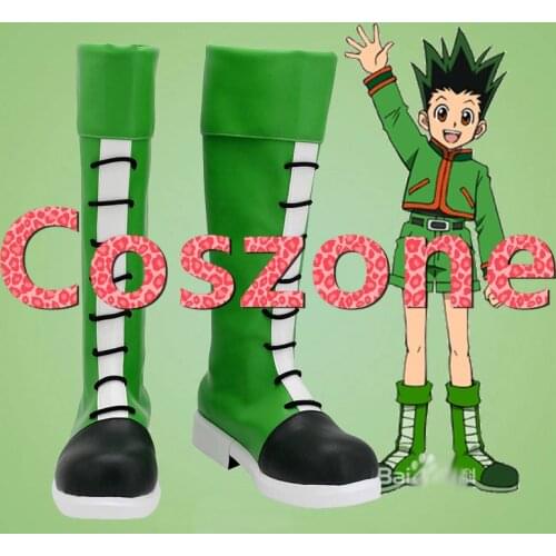 Hunter X Hunter Gon Freecss Green Cosplay Shoes Boots Halloween Carnival Cosplay Costume Accessories