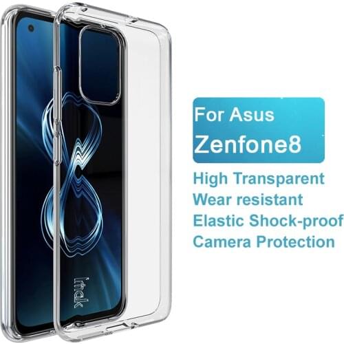 For Asus Zenfone 8 ZS590KS Case IMAK UX-5 Soft Transparent Slim Phone Shell Silicone Back Cover Case for Asus Zenfone 8 ZS590KS