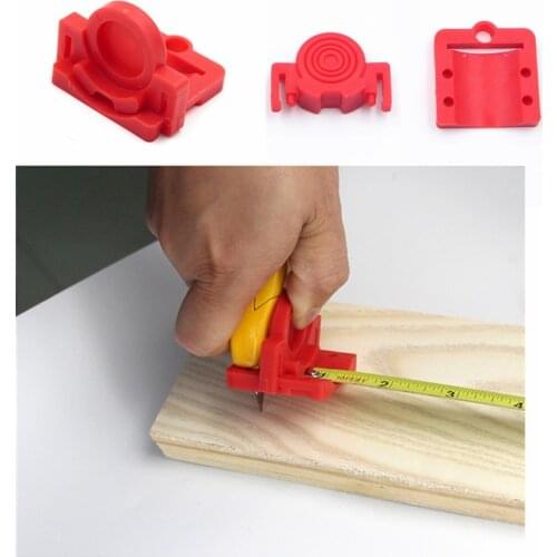 Woodworking marking gauge Plastic Mark Wire Center locator Ruler for Carpenter Measuring Cutting tape measure Attachment tool
