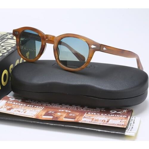 Johnny Depp Polarized Sunglasses Men Women With Case&Box Luxury Brand Designer Lemtosh Style Sun Glasses For Male Female Oculos