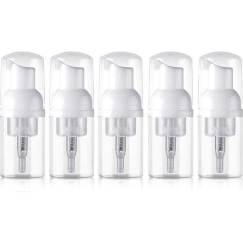 50pcs 1Oz 30ml BPA Free Foaming Pump Bottles Plastic Mini Foam Refill Bottle Soap Dispenser for Cleaning, Travel, Cosmetics