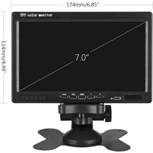 G99F Multi-purpose 7 Inch LCD Monitor 480*234 Resolution Display Adjustable Stand for Different View Angle