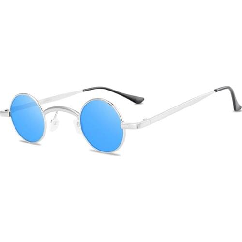 Bohosco Classic Vintage Punk Sunglasses Men Women UV400 Anti-reflective Mirror Round Metal Sun Glasses Fashion Solar Glasses