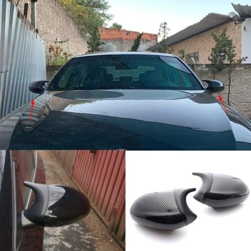 Mirror Cover E90 Car Side Door Rearview Side Mirror Cover Cap For BMW E90 E91 2005-2007 E92 E93 2006-2009 M3 Style E80 E81 E87