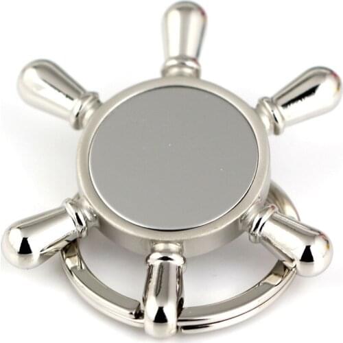 Ship Rudder Keychain Fashion Polished Silver Mirror Effect Key Chain Ring Keyfob Keyring 86022