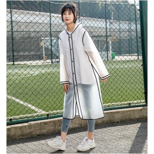 Man Raincoat Transparent Waterproof Ladies Rain Coat Women Windproof Single-person Rainwear Impermeable Environmental JU33006