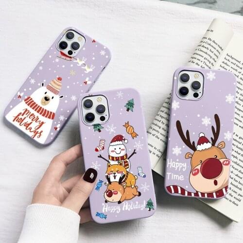 Cartoon Christmas Phone Case For OnePlus Nord Soft Silicone TPU Coque For OnePlus 7 7T 9 8 Pro 8T 6 Lovely Deer Cover Funda Gift
