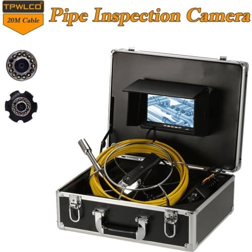2020 New 7inch 23mm 1000TVL Long Cable Drain Camera Industrial Endoscope Pipe Sewer Inspection Video Camera with DVR Function