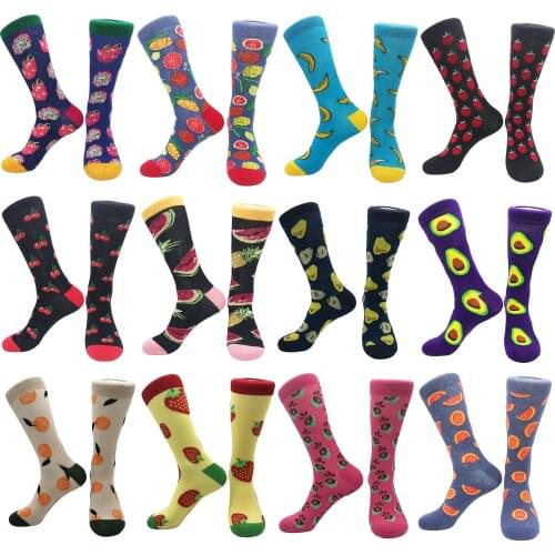 2021 new cotton fashion mens socks party fun style in tube colorful stockings women stockings students cartoon socks