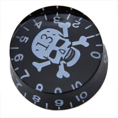 NEW Skull Pot Knob Regulator Button Black For Electric Guitar