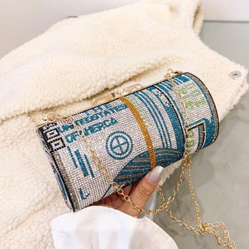 Dazzling Elegant Gold Silver Women Crystal Clutch Purses Evening Bags Bridal Diamond Handbags And Purse Ladies Party Bag