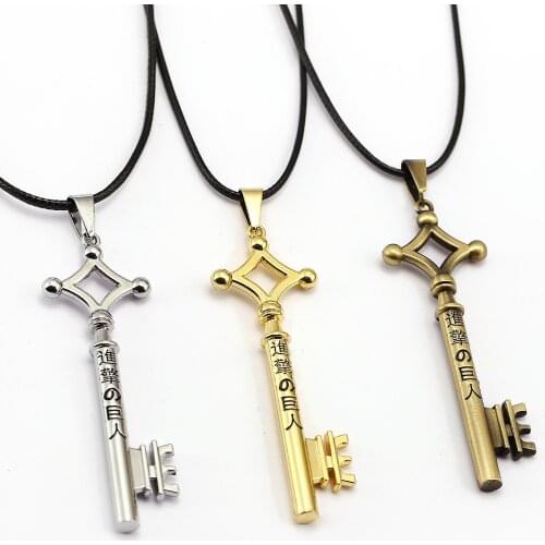 Anime Attack on Titan Wall Hanging Eren Jaegers Key Pendant Shingeki No Kyojin Cosplay Accessories Friends Gift Room Decoration