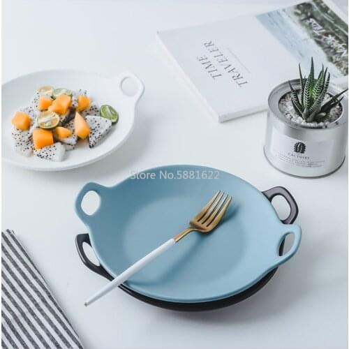 Baking Supplies Breakfast Ceramic Dish Steak Plate Cake Fruit Western Dish Home Dishes and Plates Sets for Kitchen Supplies