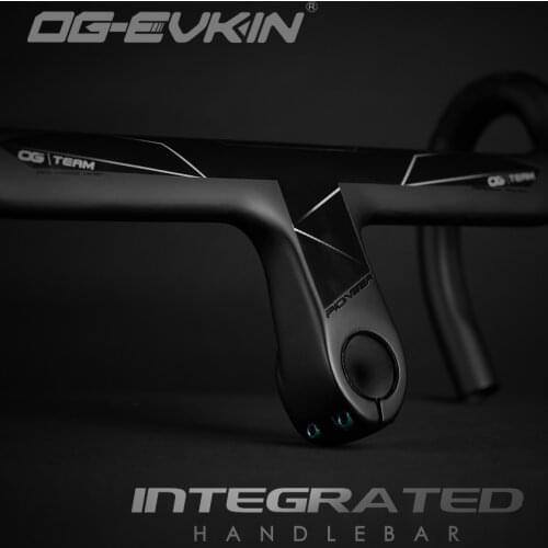 OG-EVKIN HB-1300 Carbon Road Integrated Handlebar OD2 28.6/31.8mm Handlebars For Road Racing Bicycles Handle Bar Bicycle Parts