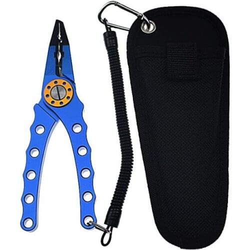 Stainless Steel Fishing Pliers Fishing Line Scissors Cutter Multifunctional Plier Fishing lip grips with Rope Bag