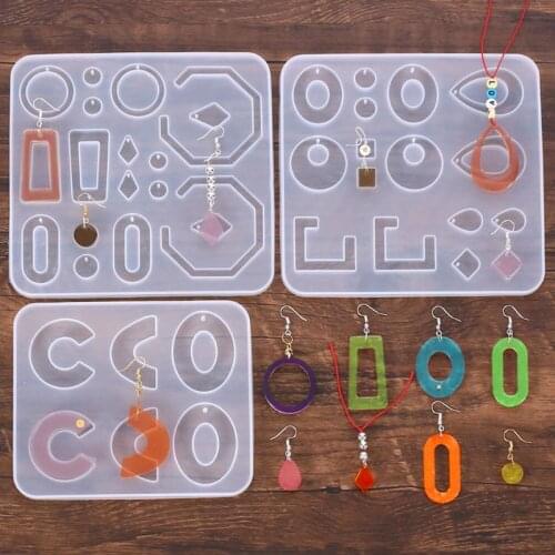 DIY Crystal Epoxy Resin Mold Geometric Irregular Earrings Pendant Casting Mould Handmade Crafts Jewelry Making Tools