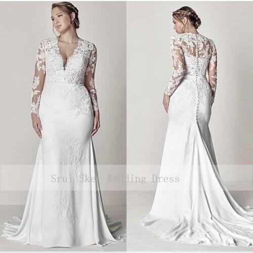 Srui Sker V-neck Wedding Dresses