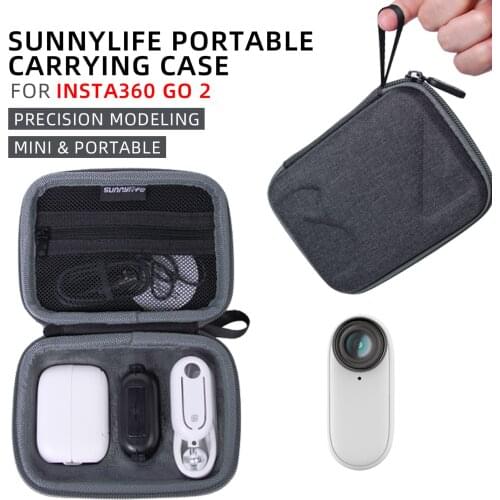 Portable Camera Storage Bag For Insta360 GO 2 Action Camera Shockproof Anti-scratch Dustproof Travel Carrying Case Zipper Box