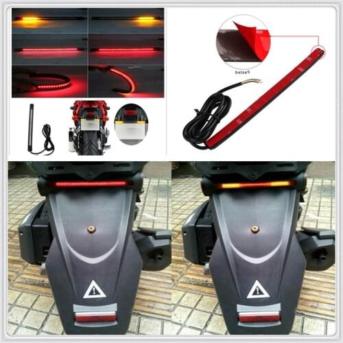 Motorcycle LED Tail lamp Plate Light Brake Stop Turn Signal Strip for Kawasaki ZZR1200 ER-5 SUZUKI GSR600 GSR750 GSX-S750
