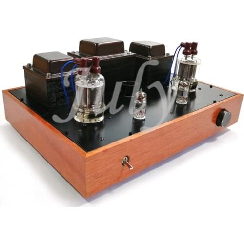6U8 push FU29 35W * 2 tube push-pull amplifier amplifier no noise, red walnut log case, frequency response: 20-33KHz ± 1db