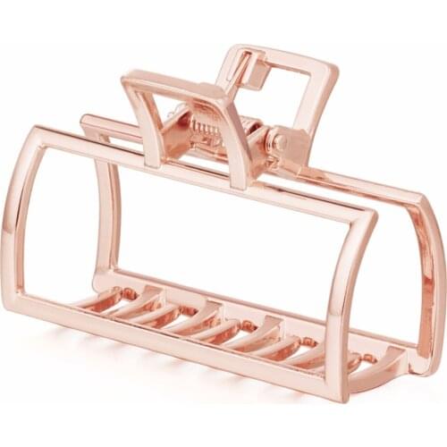 Gorgeous Metal Hair Accessories Stylish Hollow Rectangle Hair Claw Clips for Girls Hair Barrettes Women Headdress Headwear HC111