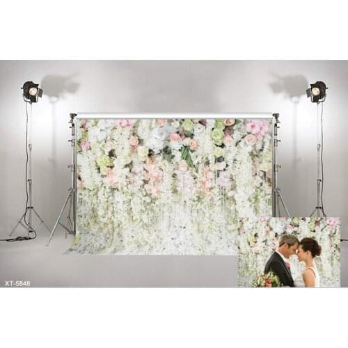 Vinyl 3D Blooming Roses Anthemy Flowers Wall Backdrop Floral Wedding Backdrops For Bridal Shower Wedding Background Photo Booth